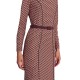 Forel Geometrical Patterned Dress With Belt-Ekai