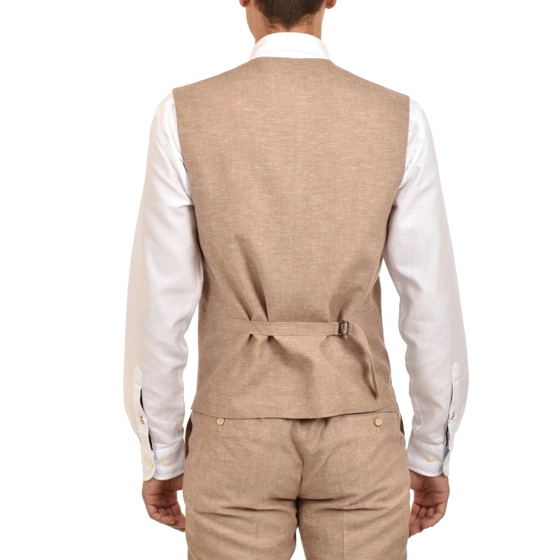 Bizzaro Gilet Linen-Beige