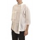 Indeed Oversized Shirt With Side Closure & Chest Pocket-White