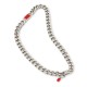 Hugo Cuban Chain Logo Necklace-Silver