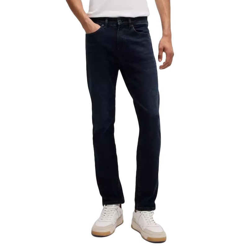 Boss Delaware Slim Fit Jeans In Blue-Black Denim-Dark Blue