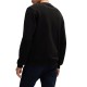 Hugo Cotton Terry Regular Fit Sweatshirt With Logo Trim-Black