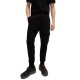 Hugo Cotton Terry Tracksuit Bottoms With Logo Trim-Black