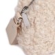 Boss Faux Teddy Bag With Detatchable Wallet-Beige