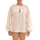 Kasia Tunic With Embroidered Sleeves-White