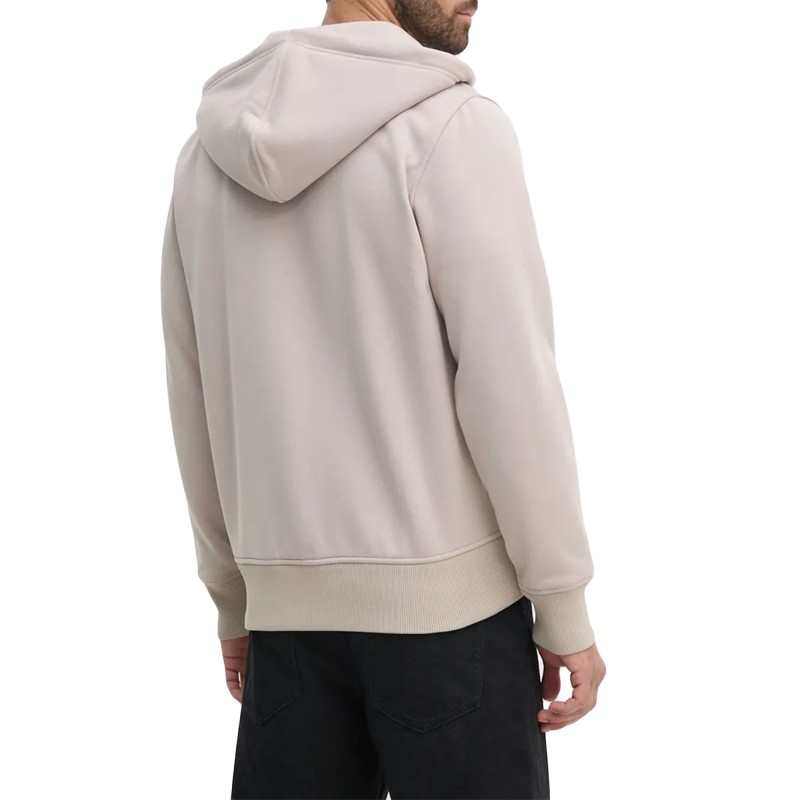 Calvin Klein Logo Tape Zip Through Hoodie-Goat