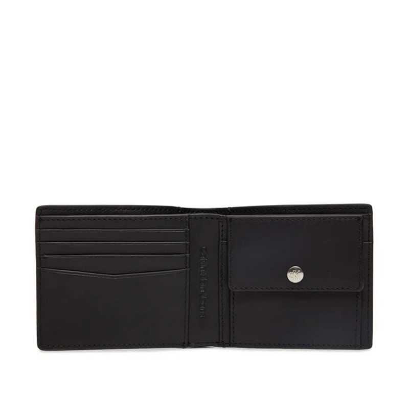 Calvin Klein Embossed Logo Bifold Wallet With Coinpocket-CK Black