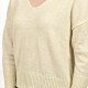 Lotus Eaters KG1 V-Neck Knit Blouse-Ecru