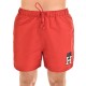 Tommy Hilfiger Monogram Mid Length Swimshorts-Primary Red